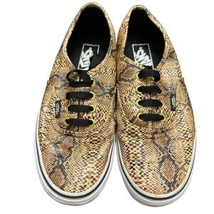 Vans Gold Snakeskin Pattern Shoes | Men’s 6 / Women’s 7.5